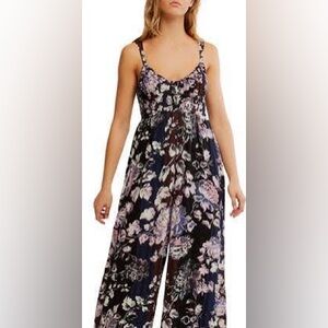 Free People Melrose Smocked Wide Leg Jumpsuit